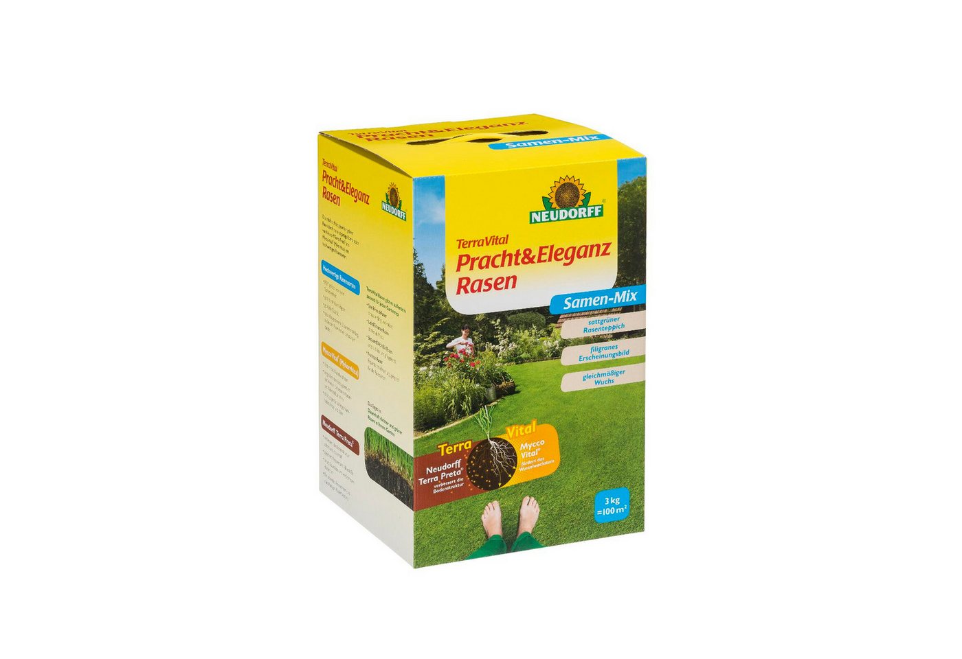 Neudorff Rasensamen TerraVital Pracht & Eleganz Rasen, 3 kg von Neudorff