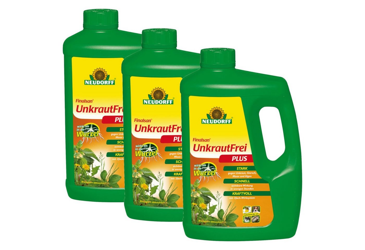 Neudorff Unkrautbekämpfungsmittel Finalsan UnkrautFrei Plus - 3x 2 Liter von Neudorff