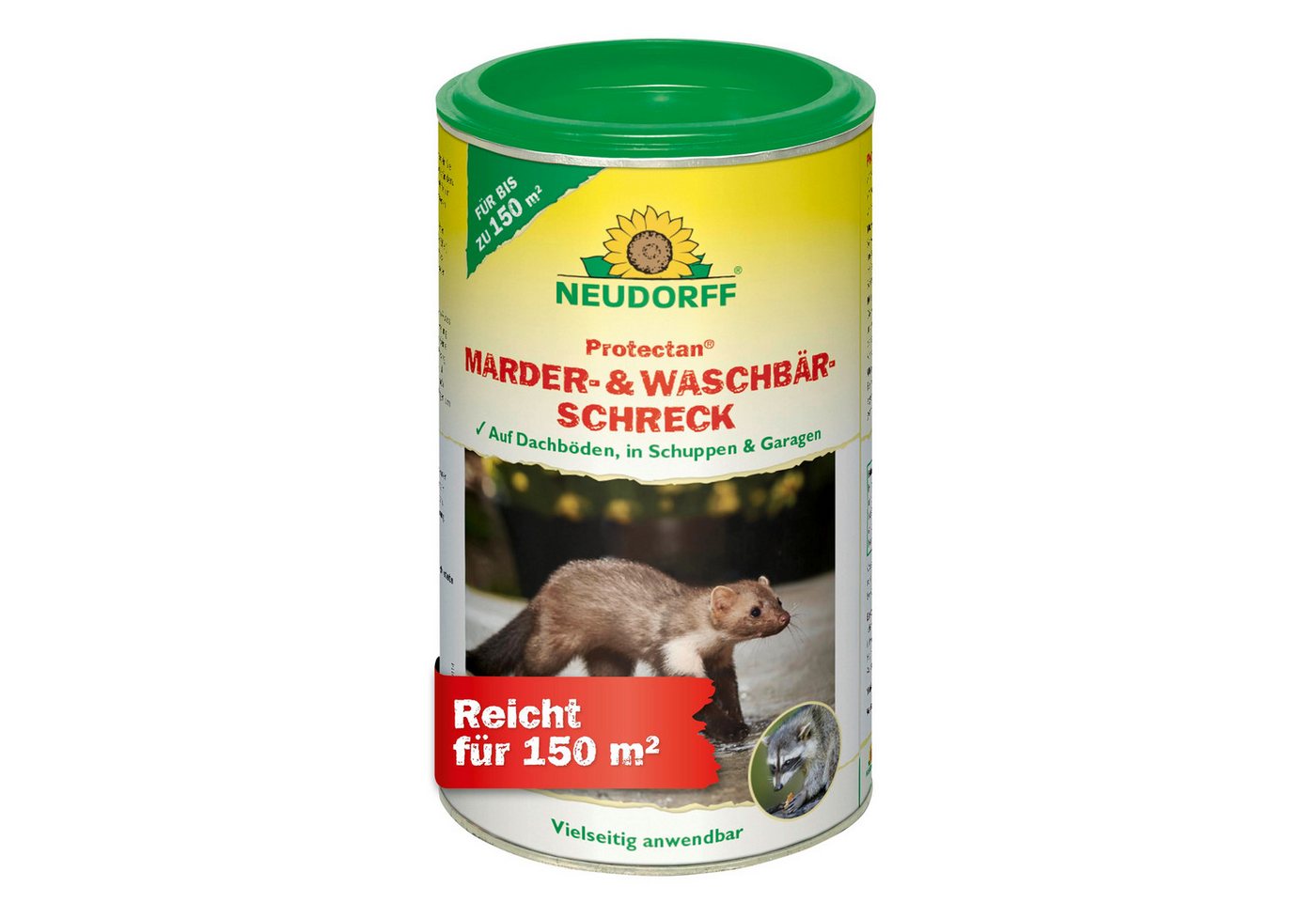 Neudorff Vergrämungsmittel Protectan Marder-& Waschbär-Schreck 300 g für 150 m², Waschbär Abwehr schützt Dachböden, Schuppen und Garagen, Waschbären & Marder vertreiben wirkt bis zu 4 Wochen Neudorff Vergrämungsmittel Protectan Marder-& Waschbär-Schreck 300 g für 150 m², Waschbär Abwehr schützt Dachböden, Schuppen und Garagen, Waschbären & Marder vertreiben wirkt bis zu 4 Wochen von Neudorff