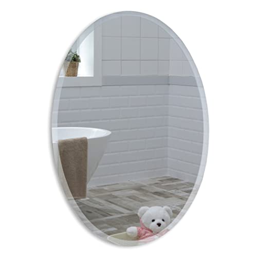 Neue Design Oval Badezimmerspiegel, Badspiegel, Wandspiegel, Spiegel, Schöne Qualität Spiegel für Ihr Bad, Schlafzimmer, Halle oder andere Räume in Ihrem Zuhause - 50cm x40cm von Neue Design