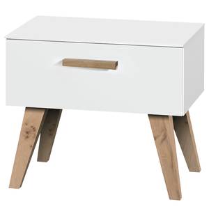 home24 Nachtkommode Garda I 50 x 47 x 41cm Weiß von home24