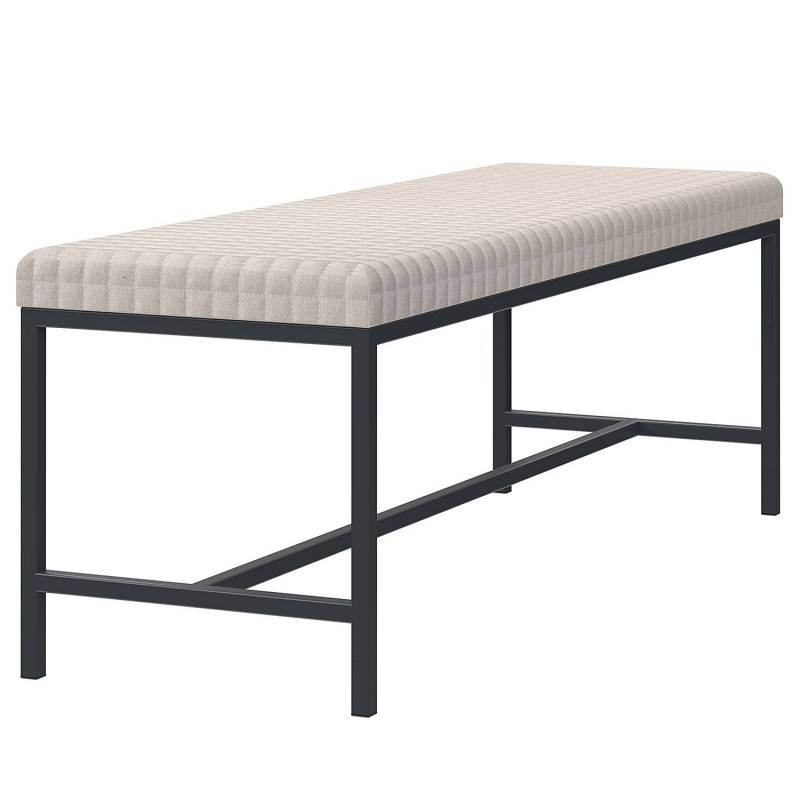 home24 Polsterbank Alanno 120 x 44 x 40cm Schwarz von home24