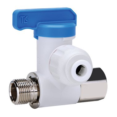 Eckventiladapter 3/8" AG x 3/8" QC x 3/8" IG (BSPP) T-Stück Eckventil geeignet für Amway Espring Wasserfilter Osmoseanlagen Osmose Geräte von Neues Wasser Group