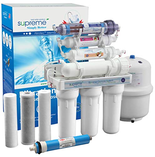 Neues Wasser Group 7 Stufen Umkehrosmoseanlage mit Booster Pumpe Trinkwasseranlage Supreme-RO7 Trinkwasserfilter Osmosefilter Membranfilter Osmoseanlage Wasserfilter Umkehrosmose Neues Wasser Group 7 Stufen Umkehrosmoseanlage mit Booster Pumpe Trinkwasseranlage Supreme-RO7 Trinkwasserfilter Osmosefilter Membranfilter Osmoseanlage Wasserfilter Umkehrosmose von Neues Wasser Group