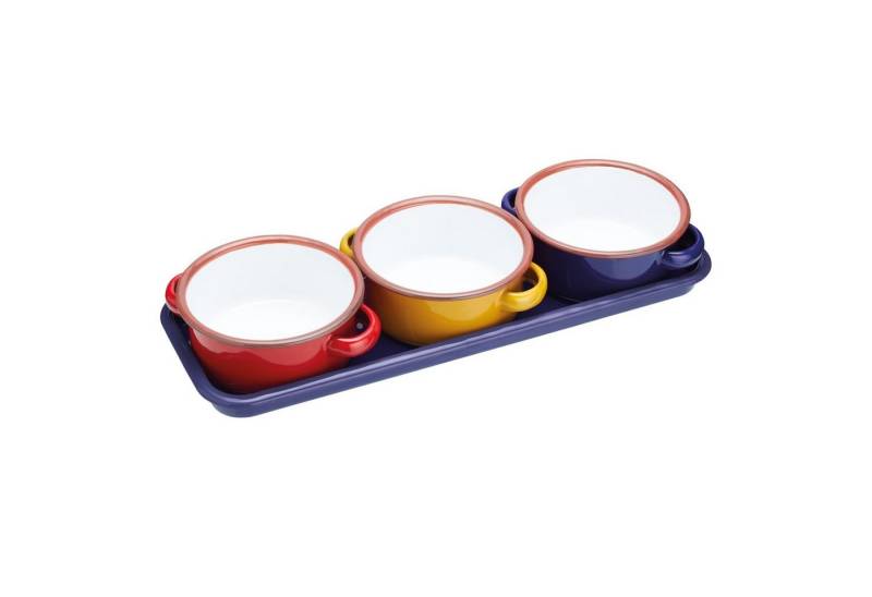 Neuetischkultur Dekoschale Dippschalen-Set 3-teilig, mit Tablett (4 St., 3 Schälchen 1 Tablett) von Neuetischkultur