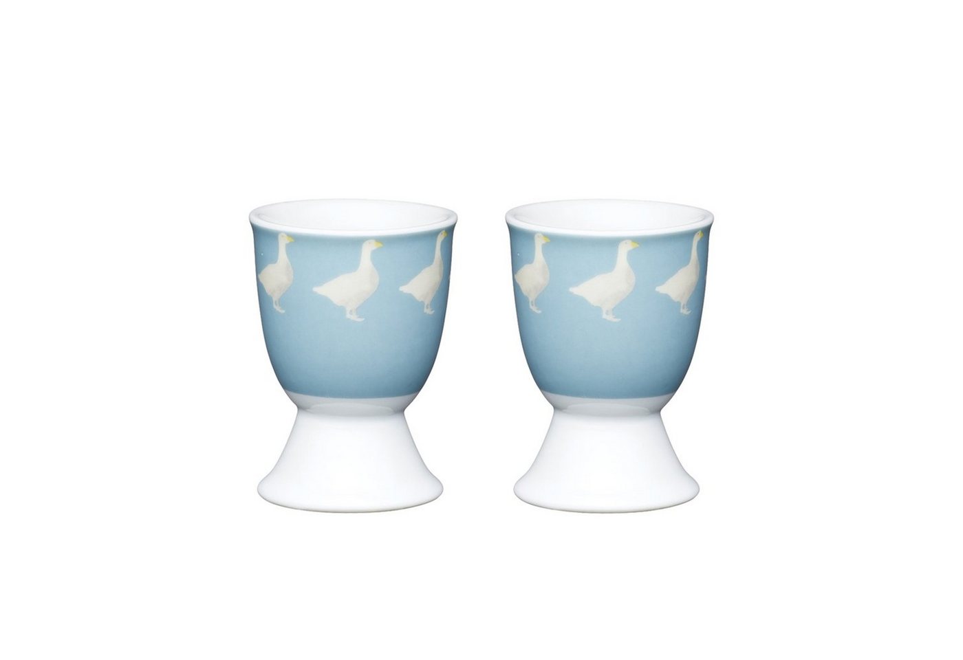 Neuetischkultur Eierbecher Eierbecher Porzellan 2er-Set Gänse, (Set, 2-tlg., 2 Eierbecher) von Neuetischkultur