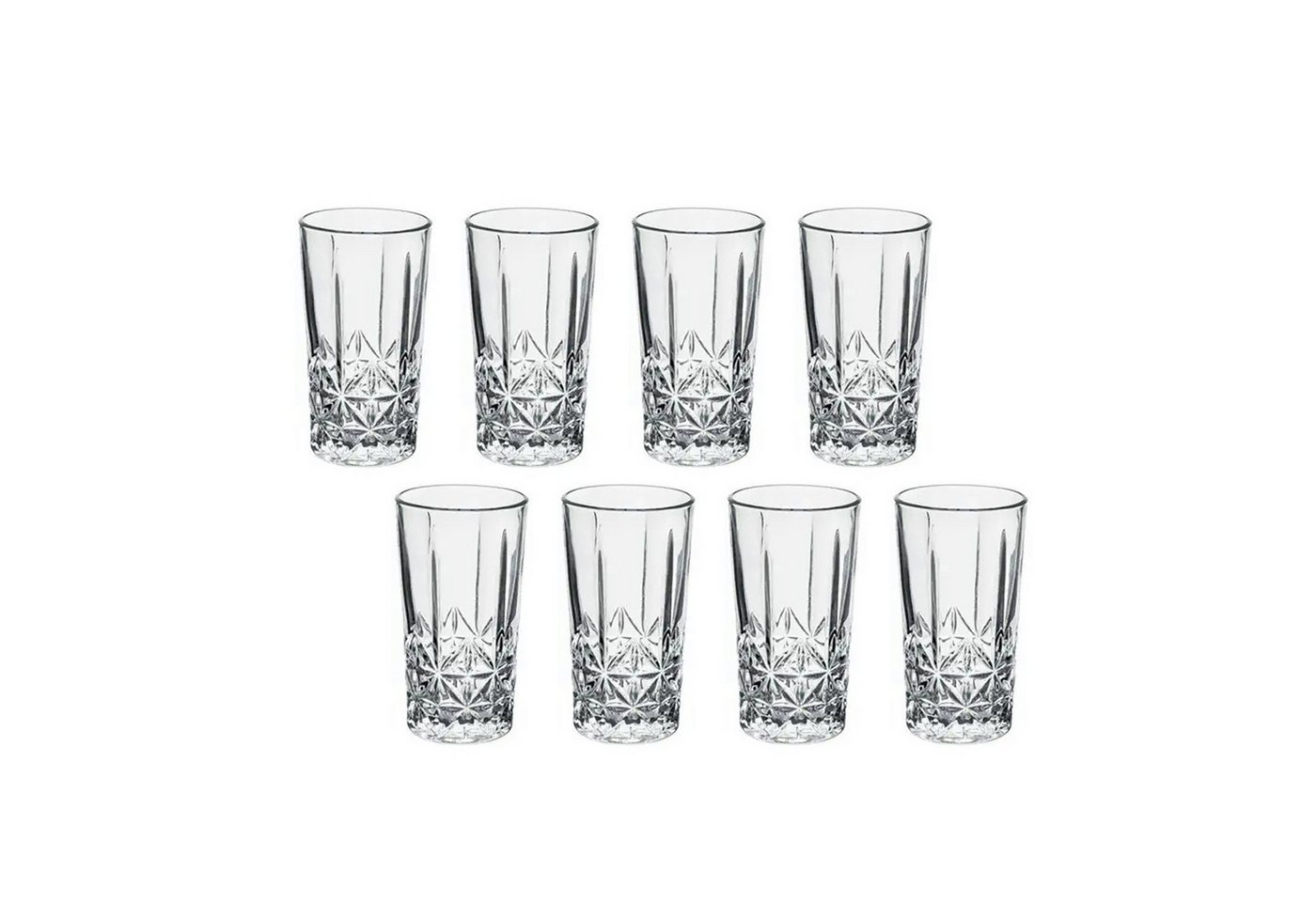 Neuetischkultur Longdrinkglas Longdrinkgläser 8er Set Geschliffen, Glas, Wasserglas Saftglas Neuetischkultur Longdrinkglas Longdrinkgläser 8er Set Geschliffen, Glas, Wasserglas Saftglas von Neuetischkultur
