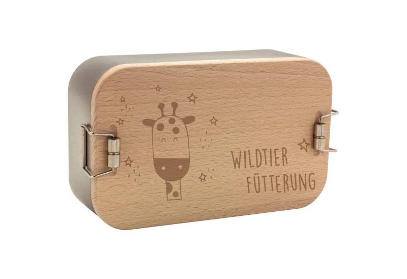 Neuetischkultur Lunchbox Lunchbox Wildtierfütterung, Holz, (1-tlg., 1 Lunchbox), Geschenkidee Partyzubehör von Neuetischkultur