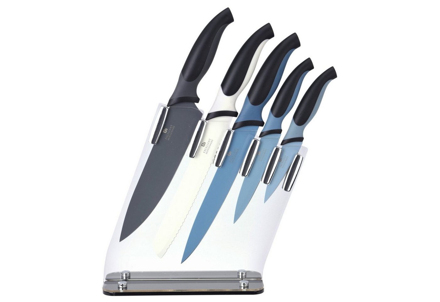 Neuetischkultur Messer-Set Messer Set gefärbt 5-teilig (Set, 5-tlg., 5 Messer, 1 Messerständer) von Neuetischkultur