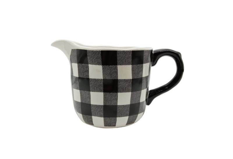 Neuetischkultur Milchkanne Milchkrug aus Keramik 800 ml Squares, 0.8 l, (Stück, 1-St., 1 Krug), Kanne Serviergeschirr von Neuetischkultur