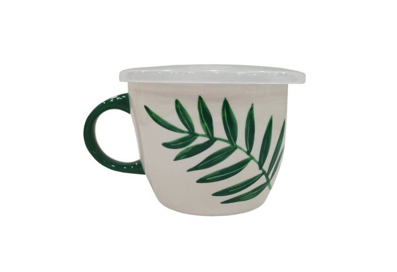 Neuetischkultur Suppenteller Suppentasse 0,5 Liter mit Deckel Olivenzweig, (1 St), inkl. Mikrowellendeckel mit Ventil von Neuetischkultur