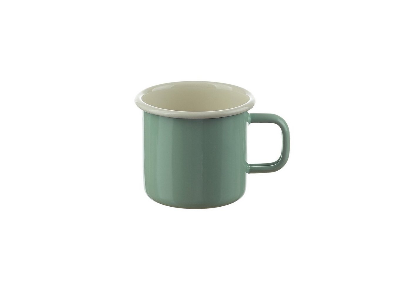 Neuetischkultur Tasse Emaille-Becher 8 cm Retro, Emaille, Kaffeetasse Teetasse Milchtasse von Neuetischkultur