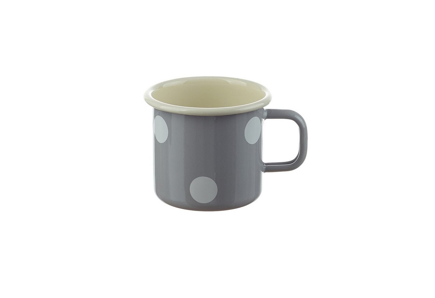 Neuetischkultur Tasse Emaille-Becher 8 cm Retro, Emaille, Kaffeetasse Teetasse Milchtasse von Neuetischkultur