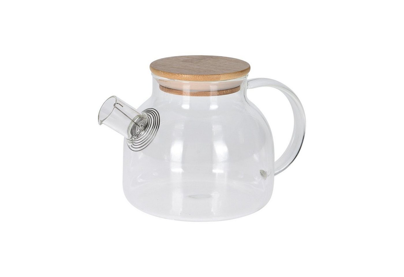Neuetischkultur Teekanne Teekanne Glas, 1 L Holzdeckel, 1 l von Neuetischkultur