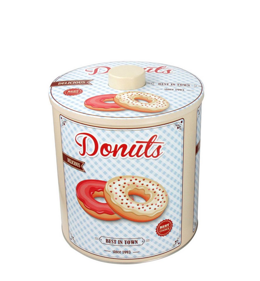 Neuetischkultur Vorratsglas Dose 1 Stück Donut, Metall, (Stück, 1-tlg., 1 Vorratsdose), Blechdose Keksdose Neuetischkultur Vorratsglas Dose 1 Stück Donut, Metall, (Stück, 1-tlg., 1 Vorratsdose), Blechdose Keksdose von Neuetischkultur