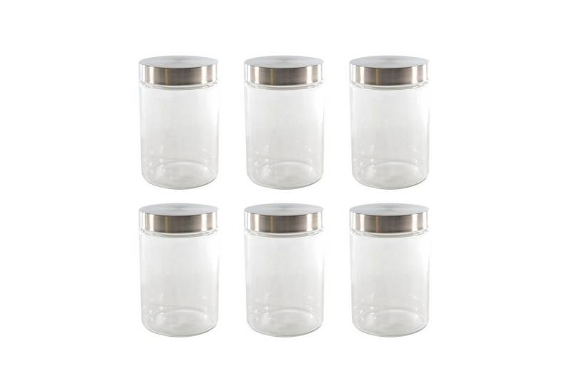 Neuetischkultur Vorratsglas Vorratsdosenset 6 Stück, Glas, (Set, 6-tlg., 6 Vorratsgläser), Vorratsglas von Neuetischkultur