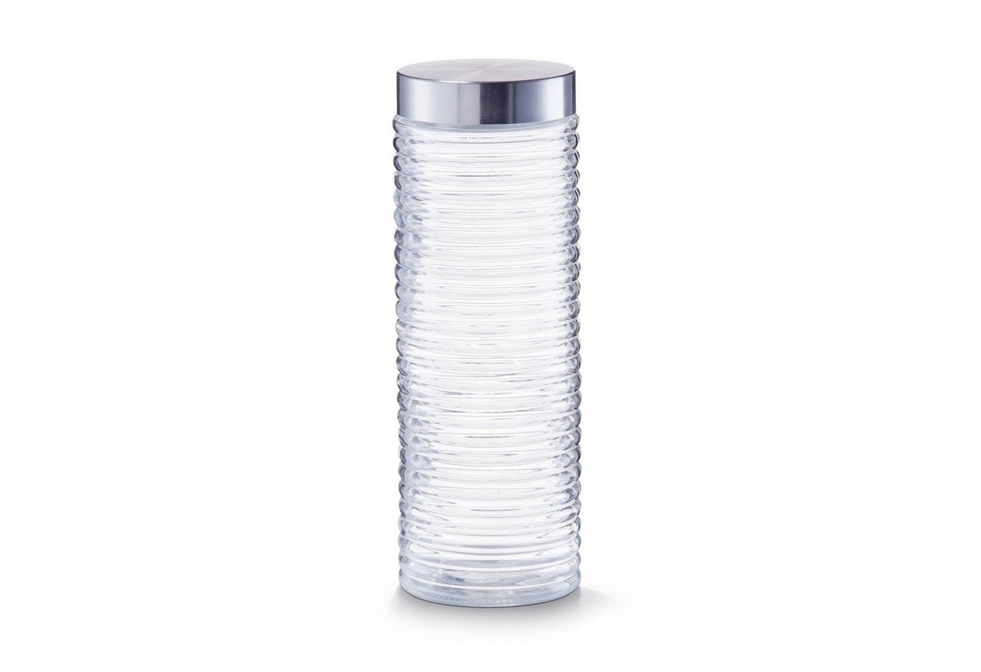 Neuetischkultur Vorratsglas Vorratsglas mit Edelstahldeckel gerillt, Glas, (Stück, 1-tlg., 1 Vorratsglas), Vorratsdose Schraubdeckel Neuetischkultur Vorratsglas Vorratsglas mit Edelstahldeckel gerillt, Glas, (Stück, 1-tlg., 1 Vorratsglas), Vorratsdose Schraubdeckel von Neuetischkultur