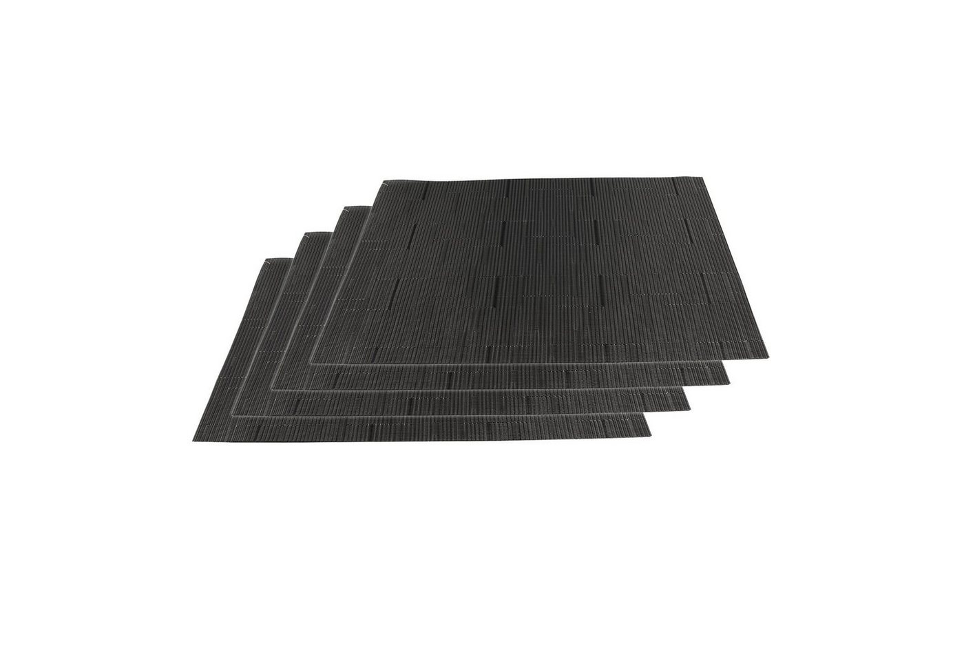 Platzset, Tischset 4er Set Schwarz Platzsetz aus Polyester, Neuetischkultur, (Set, 4-St., 4 Platzdecken), Platzdecken von Neuetischkultur