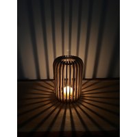 Holzlicht M | 18cm, Windlicht, Teelichthalter, Deko, Lasergeschnitten, Handgefertigte Einzelstücke, Holzlaterne von NeuffersKreativwelt