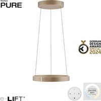 Neuhaus PURE by Paul Neuhaus PURE E-Clipse LED Pendelleuchte mit e-LIFT und CCT Ø: 50 cm, Bronze hell von Neuhaus PURE by Paul Neuhaus
