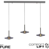 Neuhaus PURE by Paul Neuhaus PURE Vitrum LED Pendelleuchte 3-flg., grau von Neuhaus PURE by Paul Neuhaus