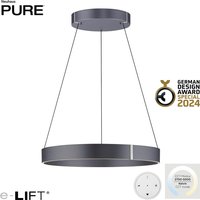 Neuhaus PURE by Paul Neuhaus PURE E-Clipse LED Pendelleuchte mit e-LIFT und CCT Ø: 70 cm, dunkelgrau von Neuhaus PURE by Paul Neuhaus