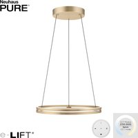 Neuhaus PURE by Paul Neuhaus PURE E-Loop LED Pendelleuchte mit e-LIFT und CCT Ø: 70 cm, Messing matt von Neuhaus PURE by Paul Neuhaus