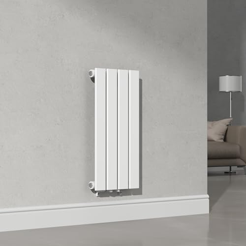 [neu.haus] Flachheizkörper Nore Designheizkörper Heizung Paneelheizkörper Raumheizkörper Mittelanschluss Einlagig Horizontal für Wohn-und Schlafzimmer Küche Bad 60x30cm Weiß 249W von [neu.haus]