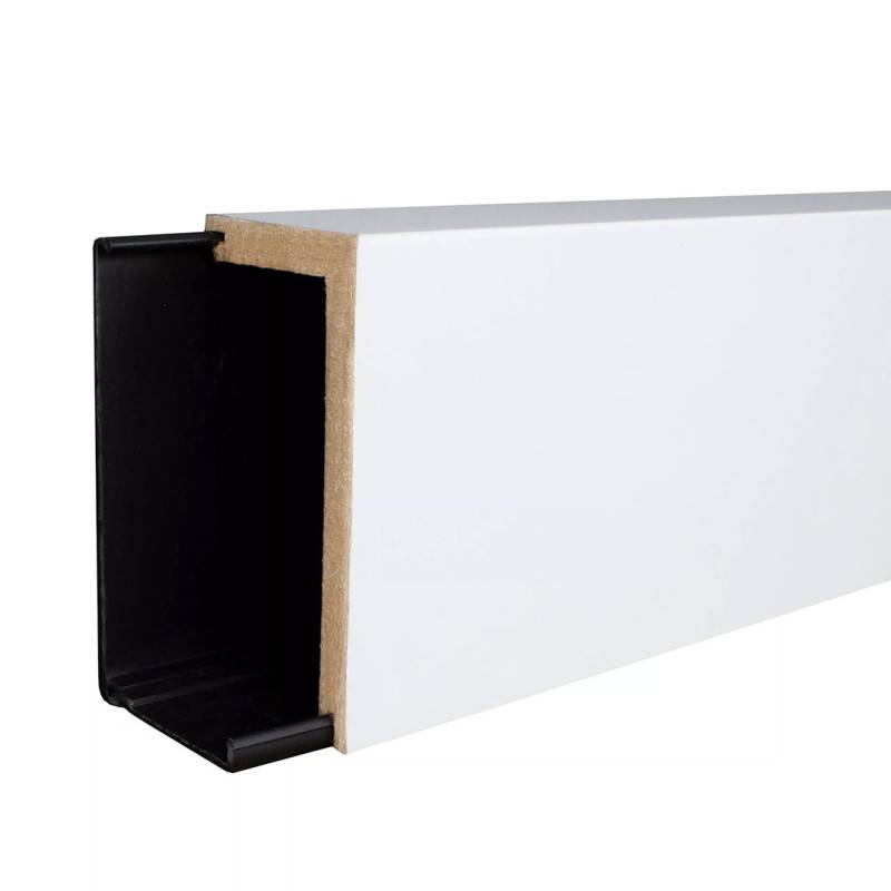 Heizrohrverkleidung | Heizrohrabdeckleiste | | 41 x 91 x 2400 mm | MDF weiß foliert von Neuhofer