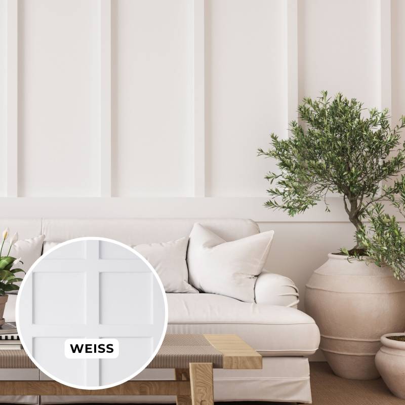 Holzleisten 6er Set 8.5 x 62.5 x 1180 mm MDF Weiß foliert Wandleisten Holz überstreichbar | Neuhofer Holzleisten 6er Set 8.5 x 62.5 x 1180 mm MDF Weiß foliert Wandleisten Holz überstreichbar | Neuhofer von Neuhofer