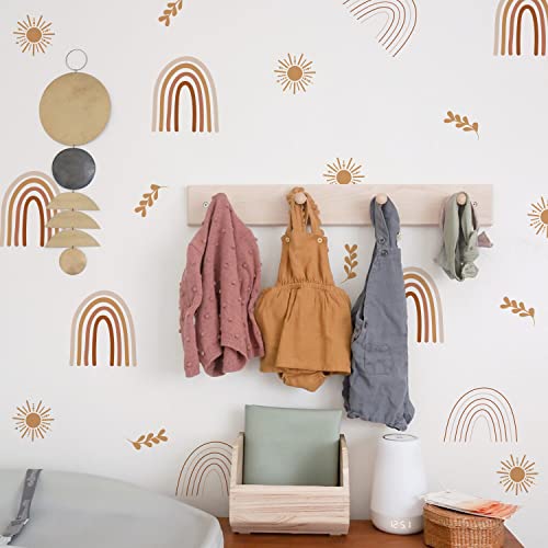 Neukids 72pcs boho Wandtattoo selbstklebend boho Sonne Regenbogen Wandsticker Kinderzimmer Babyzimmer Wandaufkleber wohnzimmer Schlafzimmer flur Wanddeko von neukids