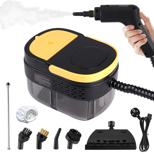 2500W Dampfreiniger Handgerät mit Digitalem Display, 1100 ml Hochtemperatur-Druck Dampfreinigungsmaschine,Steam Cleaner for Home Handdampfreiniger mit Bürstenköpfen, für Reinigung Sofas Fliesen 2500W Dampfreiniger Handgerät mit Digitalem Display, 1100 ml Hochtemperatur-Druck Dampfreinigungsmaschine,Steam Cleaner for Home Handdampfreiniger mit Bürstenköpfen, für Reinigung Sofas Fliesen von Neulriscn