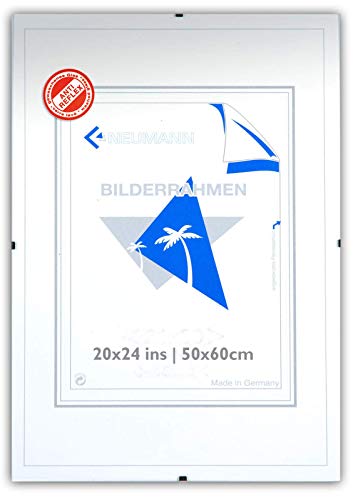 Bilderhalter rahmenlos, Clip-Rahmen 50 x 60 mit bruchsicherem Kunstglas antireflex von Neumann Bilderrahmen