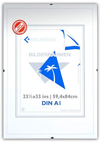 Bilderhalter rahmenlos, Clip-Rahmen 59,4 x 84 mit bruchsicherem Kunstglas antireflex von Neumann Bilderrahmen
