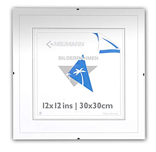 Bilderhalter rahmenlos, N 30 x 30 Clip-Rahmen, Bildträger mit Normalglas von Neumann Bilderrahmen
