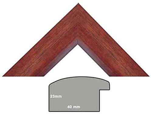 Bilderleiste nußbaum, Bilderleiste Holz braun, halbrundes Profil 40 mm breit von Neumann Bilderrahmen