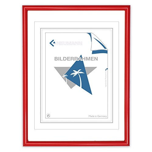 Neumann Bilderrahmen Kunststoffrahmen Classic, 13x18 cm, rot von Neumann Bilderrahmen