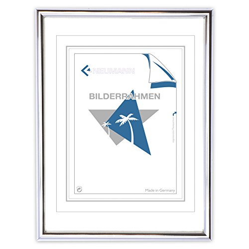 Neumann Bilderrahmen Kunststoffrahmen Classic, 20x30 cm, Silber Glanz von Neumann Bilderrahmen