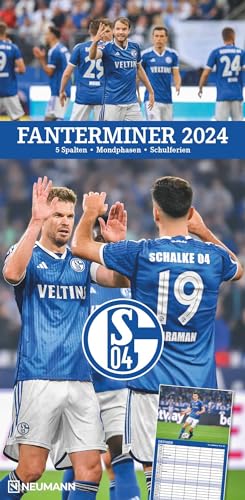 FC Schalke 04 2024 - Fanterminer - Fan-Kalender - Fußball-Kalender - 22x45 - Sport von N NEUMANNVERLAGE