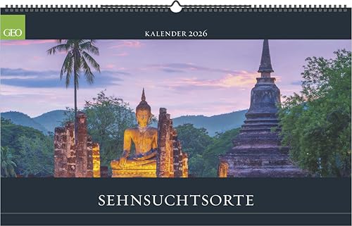 GEO Sehnsuchtsorte 2026 - Wand-Kalender - Reise-Kalender - Poster-Kalender - 58x36 von N NEUMANNVERLAGE