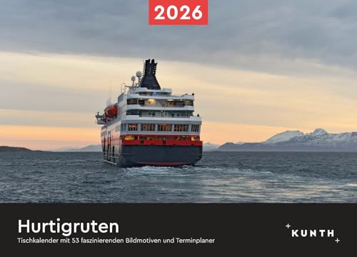 Hurtigruten - KUNTH Tischkalender 2026: Wochenkalender mit faszinierenden Fotomotiven und einem praktischen Terminplaner (KUNTH Tischkalender mit Wochenplaner) von KUNTH