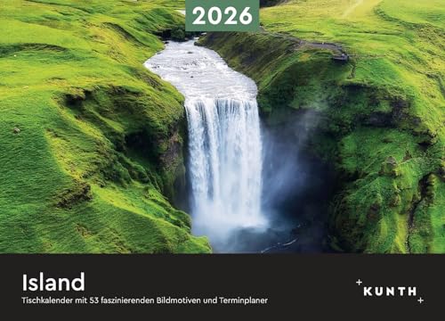 Island - KUNTH Tischkalender 2026: Wochenkalender mit faszinierenden Fotomotiven und einem praktischen Terminplaner (KUNTH Tischkalender mit Wochenplaner) von KUNTH