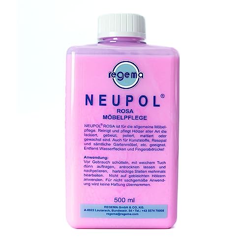 Neupol Rosa Holzöl [500ml] Möbelpolitur Holz Innen Gartenmöbel Echtholz Furnier Kunststoff Resopal WPC Pflege Arbeitsplatten Öl Öl für Gartenmöbel von Neupol Rosa 500 ml