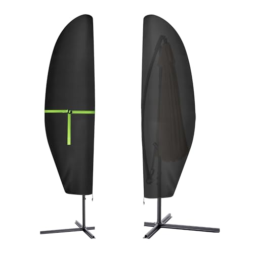 Neuradical Sonnenschirm Abdeckung Wasserdicht, Freischwinger Regenschirm Abdeckung, Outdoor Banane Regenschirm Abdeckung Winddicht, Heavy Duty Patio Garten Abdeckung für 1 bis 3m Sonnenschirme von Neuradical