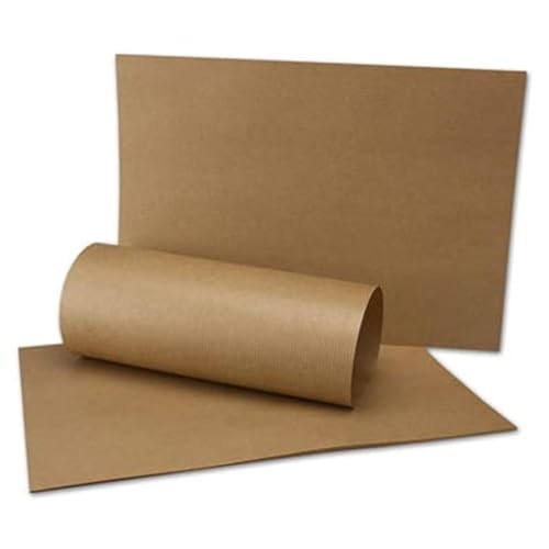 50x DIN A4 Bogen Natron-Kraftpapier - braun gerippt - Grammatur: 70gr - Größe: 210 x 297 mm - PROFESSIONELLE QUALITÄT von FarbenFroh by GUSTAV NEUSER