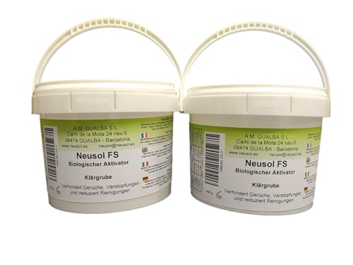 Neusol FS Biologischer Aktivator Klärgrubenbehandlung Bakterien und Enzyme Entfernt Gerüche Verbessert die Filtration Reduziert Entleerung Reinigt Rohre und Fallrohre (FS2, 900, gr) Neusol FS Biologischer Aktivator Klärgrubenbehandlung Bakterien und Enzyme Entfernt Gerüche Verbessert die Filtration Reduziert Entleerung Reinigt Rohre und Fallrohre (FS2, 900, gr) von Neusol