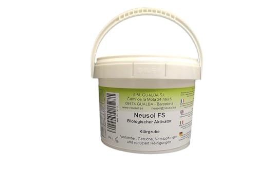 Neusol FS Biologischer Aktivator Klärgrubenbehandlung Bakterien und Enzyme Entfernt Gerüche Verbessert die Filtration Reduziert Entleerung Reinigt Rohre und Fallrohre (FS, 450, gr) von Neusol