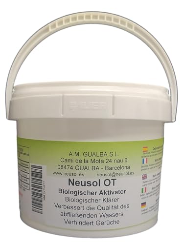 Neusol OT – biologischer Aktivator für biologische Kläranlagen. Reduziert Schlammschaumgerüche. Verbessert die Qualität des Ablaufwassers für die Bewässerung oder Außenreinigung (OT, 450, gr) von Neusol