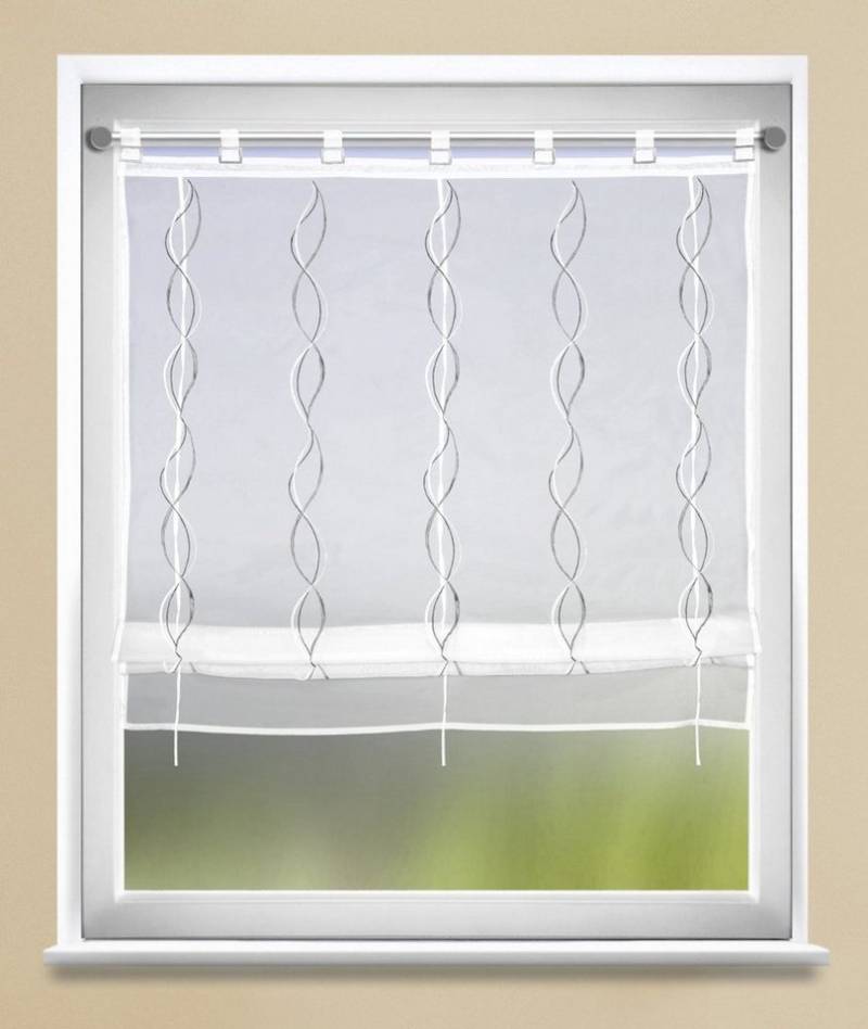 Neusser Collection Gardine Neusser Collection Bändchenrollo Simone weiß-grau von Neusser Collection