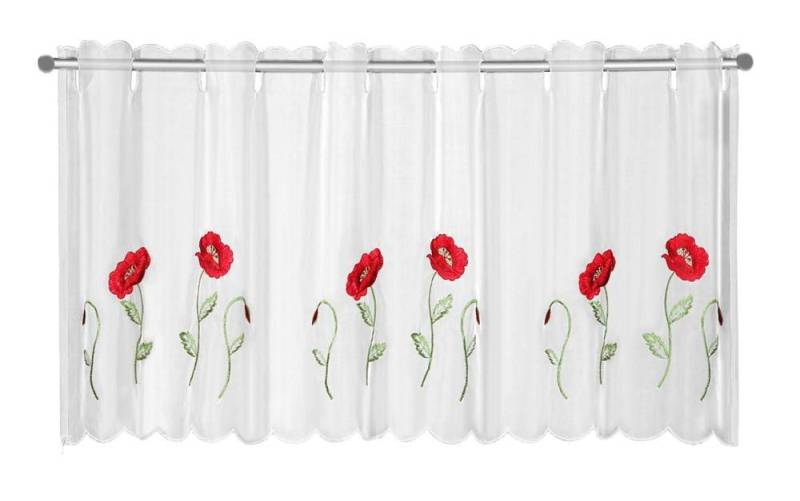 Neusser Collection Gardine Neusser Collection Fertigpanneau Mohnblume, rot von Neusser Collection